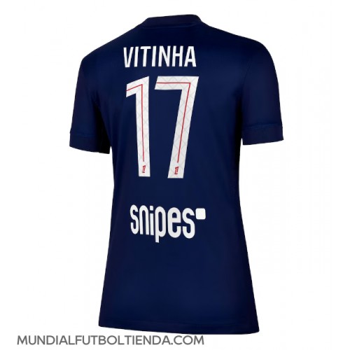 Camiseta Paris Saint-Germain Vitinha #17 Primera Equipación Replica 2025-26 para mujer mangas cortas